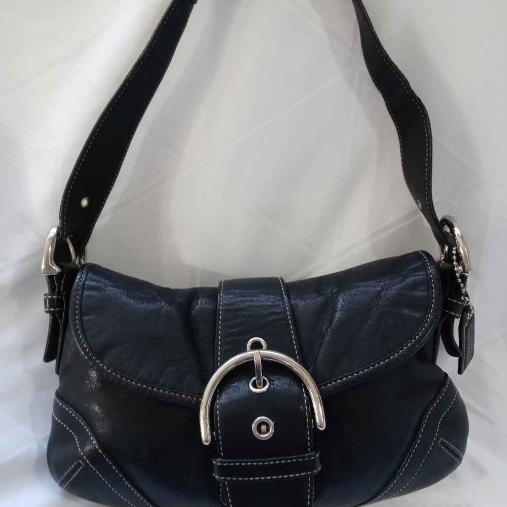 COACH BLACK LEATHER SOHO SHOULDER BAG